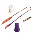 thumbnail image 3 of Unique Bargains 1 Pc Scarf Design Handbag Strap Dark Purple Orange Metal Fabric, 3 of 5