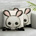 thumbnail image 3 of COMIO Cute Rabbit Reversible Easter Day Spring Summer Throw Pillow Covers Decorate Kids Girls Boys Living Room Bedroom, Pillowcase,Gifts for Rabbits Lovers Girls Boys, 3 of 5