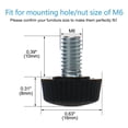 thumbnail image 2 of Pies Niveladores Ajustables Unique Bargains 4pcs M6 x 10 x 16mm para Muebles de Casa, Gabinete, Mesa, Patas de Silla, 2 of 7