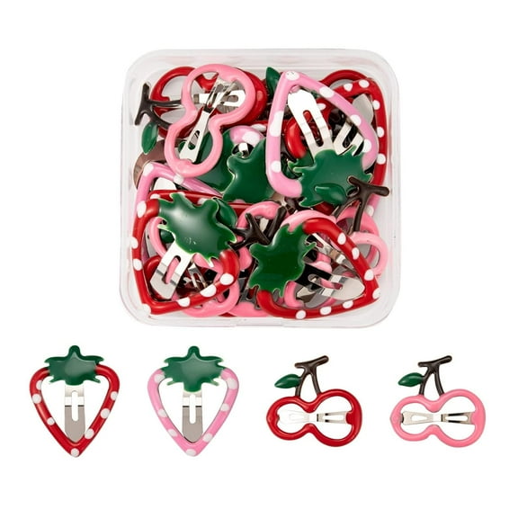 Cherry Hair Clips for Women Cute Metal Snap Hair Clips Strawberry Barrettes Hairpins for Hair Accessories