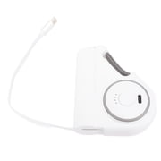 Portable Charger with Retractable Cable, 5000mAh Power Bank with LED Light, Fast Charging for Travel
