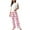 Pink, variant on Diufon Summer Pajamas for Women Round Neck Ruffle Fly Sleeve Tops Heart Printed Pants Homewear Sets