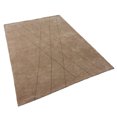 thumbnail image 4 of Rugsotic Carpets Hand Knotted Wool Area Rug 6'7''x9'10'' Light Brown Geometric Rectangle Indoor Rug for Living Room, Bedroom Antimicrobial L00645, 4 of 10