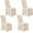 Beige, variant on Spandex Chair Covers for Dining Chairs Covers Set of 4 Removable Dining Room Chair Covers with Skirt Parson Chair Slipcovers Washable Chair Protector for Kitchen Wedding Party Banquet(Coffee)