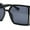 All Black, variant on Womens Stylish Rectangle Chic Diva Plastic Designer Sunglasses Black - Smoke