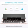 thumbnail image 2 of Tri-Folding Portable Bluetooth Keyboard, Slim Aluminum Alloy for Travel & Work, Compatible with iPad Pro/Air, iPhone, Android Tablets, Windows/Mac Laptops, 2 of 7