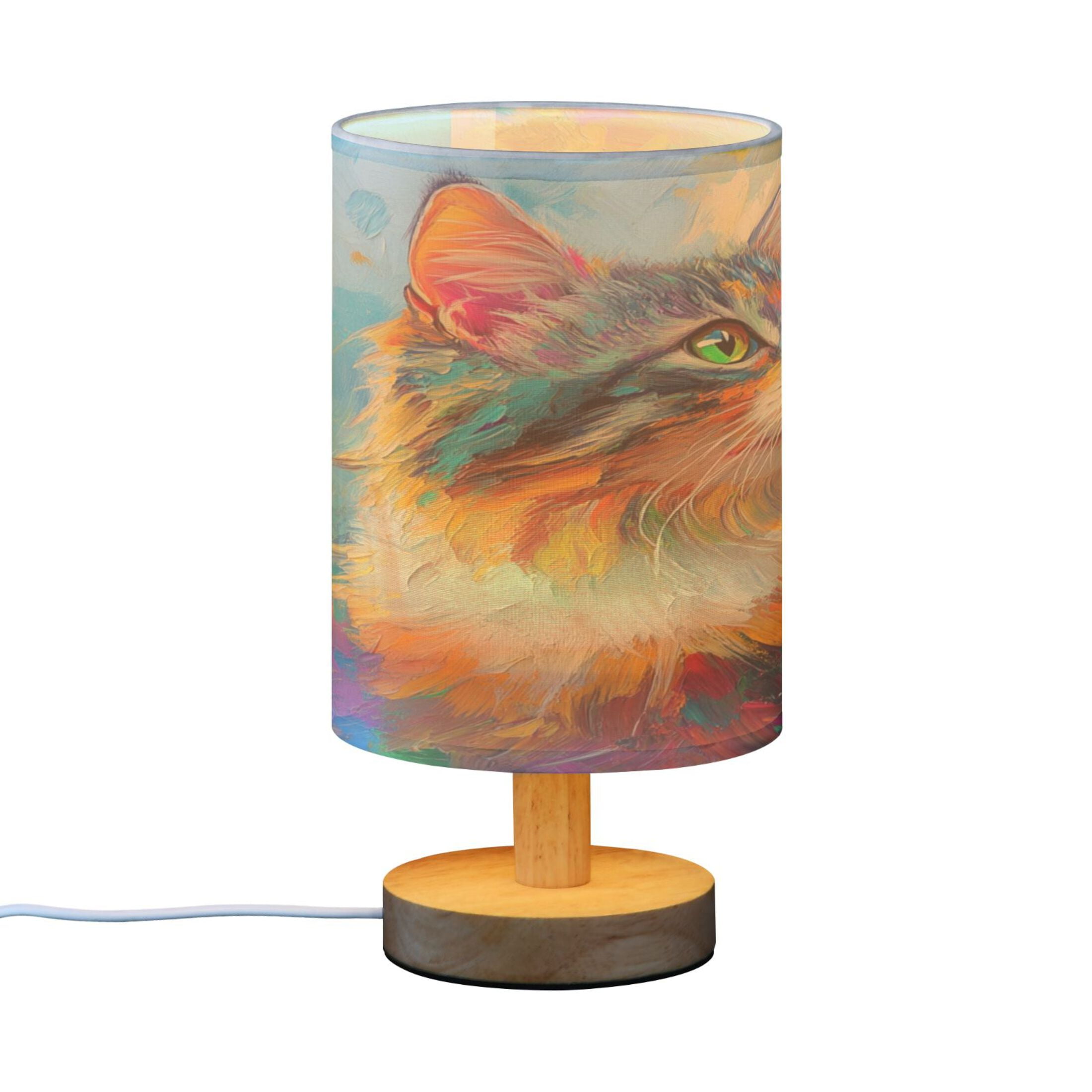 Desk Lamp Bedside Lamp 5.12x9.7In LED Lamp With USB Charging Interface For Bedroom Living Room Office Study Stylish Decoration Colorful Cartoon Cat