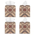 thumbnail image 2 of Naloa Fashion Tatreez (3) Tissue Box Cover Leather Tissue Holder Square Facial Tissue Case for Bathroom, Vanity Countertop, Tabletop, Car, 2 of 7