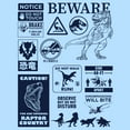 thumbnail image 2 of Men's Jurassic World: Dominion Beware Dinosaur Message Collage  Graphic Tee Light Blue 2X Large, 2 of 4