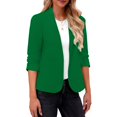 thumbnail image 4 of Pyhlmscde Women Cardigan Sweater Chunky Jacket Coat Fall Outwear Trendy Outfits, Business Casual Outfits for Women, Suit Jackets for Women, Women's Blazers & Suit Jackets Green XL, 4 of 6
