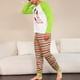 thumbnail image 2 of Conjunto de pijama navideño Nikou para parejas con estampado de rayas y letras navideñas, 2 of 4