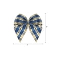 thumbnail image 2 of Uxcell 80Pcs Mini Gingham Ribbon Bow 1" Checkered Fabric Satin Ribbon Bows for Craft DIY Navy Blue Cream, 2 of 4