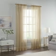 thumbnail image 5 of Eclipse Livia Sheer Rod Pocket 59 x 84 Curtain Panel in Linen, 5 of 7