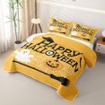 thumbnail image 3 of Manfei Halloween Bat Pattern Quilt Full,Gothic Witch Print Full Bedspread Sets,3 Pieces,1 Coverlet and 2 Pillowcases, 3 of 7