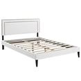 thumbnail image 4 of Modway Jessamine Faux Leather Upholstered Queen Platform Bed in Black, 4 of 8