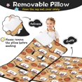 thumbnail image 3 of Basketball and Hoop Wooden Pattern Teens Toddler Nap Mat with Pillow, Sleeping Mat Bag for Preschool Daycare 51"x22", 3 of 6