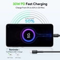 thumbnail image 4 of Esoulk 10ft USB-C to USB-C 30W 3A Fast Charge/Data Sync Nylon Braided Cable with Glass Screen Protector for Samsung Galaxy S24 - Black, 4 of 9