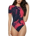 thumbnail image 1 of Cauagu Rock Skull Guitariste T-Shirts à Manches Courtes Col Rond pour Femmes Combinaison Quotidienne-Petit, 1 of 7