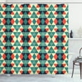 thumbnail image 1 of Ambesonne Geometric Shower Curtain, Colorful Grid Retro Style, 69"Wx75"L, Multicolor, 1 of 3