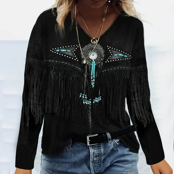 Neewe Long Sleeve Shirts for Women 2025 Crew Neck Casual Fall Tops Loose Fit Tunic Blouses