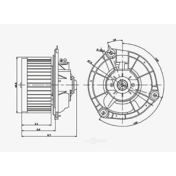 New GPD 2311604 Blower Motor