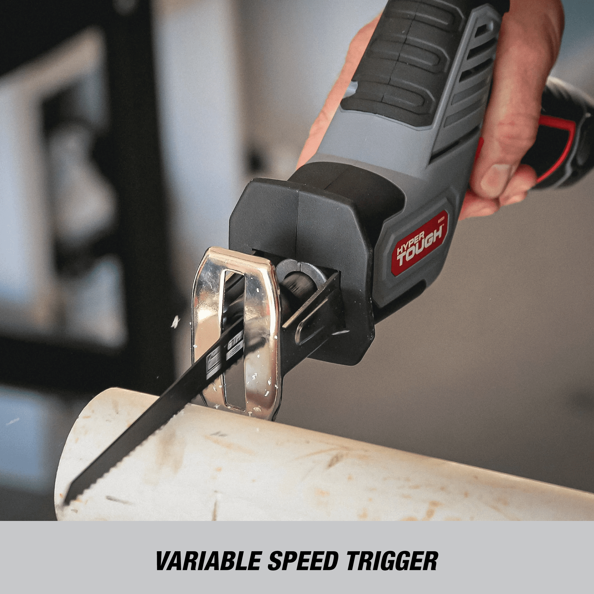 Hyper Tough 12V Max Lithium-Ion Compact Reciprocating Saw with 1.5Ah Battery and Charger