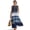 Blue Fern Leaf, variant on Green Palm Leaves Print Summer Dresses for Women 2026, Casual Sleeveless Crewneck Maxi Sundress with Pockets, Cotton Linen Beach Vacation Boho Resort Wear Travel Outfits, Size 3XL