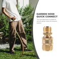 thumbnail image 3 of LEEYNEER1 Pair 3/8 Inch Quick Release Hose Connectors Water Hose Fitting Adapter, 3 of 8