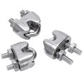 thumbnail image 3 of 2mm 1/16 Inch Stainless Steel Wire Rope Cable Clamp Fastener 12pcs, 3 of 5