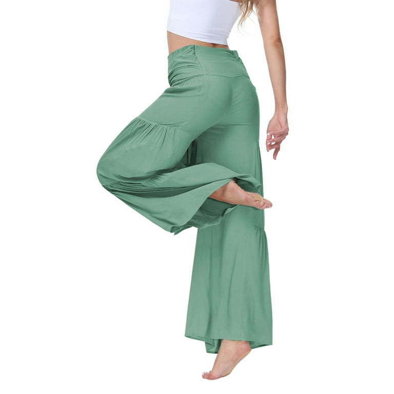 【BAON】Serimo Frill Banding Wide Pants SWSMCLT Women's Flowy Pant Wide Leg Palazzo Pleated Flared