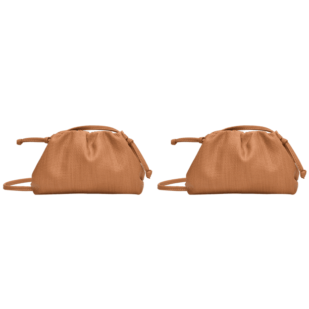 Bolso Mano PU para Mujer Nube Suave Cruzado Gran Capacidad (marrón)