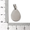thumbnail image 3 of 304 Stainless Steel Stamping Blank Tag Pendants Teardrop Charm Stainless Steel Color 17x12x1.5mm Hole: 2x6mm, 3 of 3