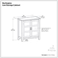 thumbnail image 4 of Simpli Home Burlington 30 inch Wide Solid Wood Transitional Low Storage Cabinet in White, 4 of 11
