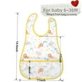 thumbnail image 4 of Threemushroom Waterproof Adjustable Baby Bib with Crumb Catcher Pocket, 4 Pieces, 4 of 5