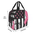 thumbnail image 2 of KLL Ribbon Breast Cancer Awareness Print Insulated Lunch Bag Women, Reusable Cute Tote Lunch Box for Adult & Men, Leakproof Cooler Lunch Bags for Work Office Travel Picnic, 2 of 6