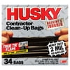 Husky Flap Tie Black ContraCountor Bag, 42 Gallon, 34 Count