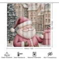 thumbnail image 2 of Pink Santa Claus Shower Curtain Sets 4 Piece Shower Curtain And Rugs Shower Curtain Set Santa Claus with Xmas Gift Waterproof Personality Pattern Bath Curtain for Bathroom Decor, 2 of 8