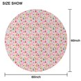thumbnail image 6 of Pink Christmas Santa and Tree Pattern Round Tablecloth 60"x60",Wrinkle Wipeable Table Cloth for Kitchen Dining Room Picnic Patio Party, 6 of 6