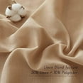thumbnail image 3 of Rustic Linen 132 inch Long Curtains for Living Room, Grommet Privacy Added Thick Linen Weave with Light Filter Window Curtains & Drapes for Bedroom, Camel, W55 x L132, 2 Panels, 3 of 6