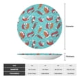 thumbnail image 2 of Balery Sea Otters Family In Blue Water Print Bone China Decorative Plate Ceramic Dinner Plates Art Crafts with Display Stand-6in, 2 of 6