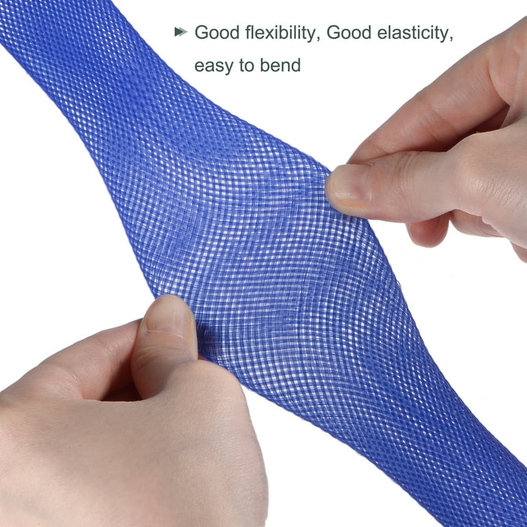 Uxcell 1.7m Blue Fishing Rod Sleeve Rod Sock Cover Braided Mesh Rod Protector 2 Pack