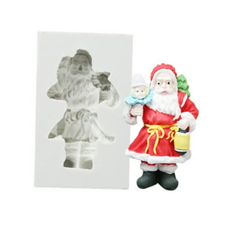 

Ovzne Flexible Silicone Cake Molds Santa Claus Decoration Cookie Mould Candy Chocolate Clearance