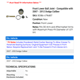 thumbnail image 2 of Front Lower Ball Joint - Compatible with 2007 - 2012 Dodge Caliber 2008 2009 2010 2011, 2 of 2