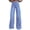 Sky Blue 1, variant on Spring Fall Essentials Casual Clothing Women's Yellow and White Stripes Flare Yoga Pants Summer Casual Pants for Women