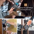 thumbnail image 4 of Clip para billetes Wallet Umoven, delgado, de piel, con bloqueo RFID, gris, 4 of 6