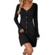 thumbnail image 2 of Ichuanyi liquidación de moda para mujeres con cuello en V de manga larga con cuello en V suelto vestido casual ICHUANYI WER202308215424, 2 of 7