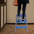 thumbnail image 4 of Portable 3 Steps Ladder, Folding Step Ladder Double Sided Stepladder Heavy Duty Step Stool Blue for Home Garage Shop, 4 of 18