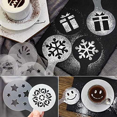 Lot of 16 stencil coffee barista cappuccino latte decoration foam x16 