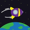 thumbnail image 3 of Villa, Mlli 12x12 Black Modern Framed Museum Art Print Titled - Into Space Mate, 3 of 5