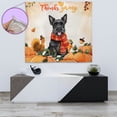 thumbnail image 4 of Happy Thanksgiving Scottish Terrier with Turkey Pumpkins Autumn Vibes Tapestry Scottie Dog Lover Gifts Wall Hanging Backdrop Home Decor - 12018, 4 of 5